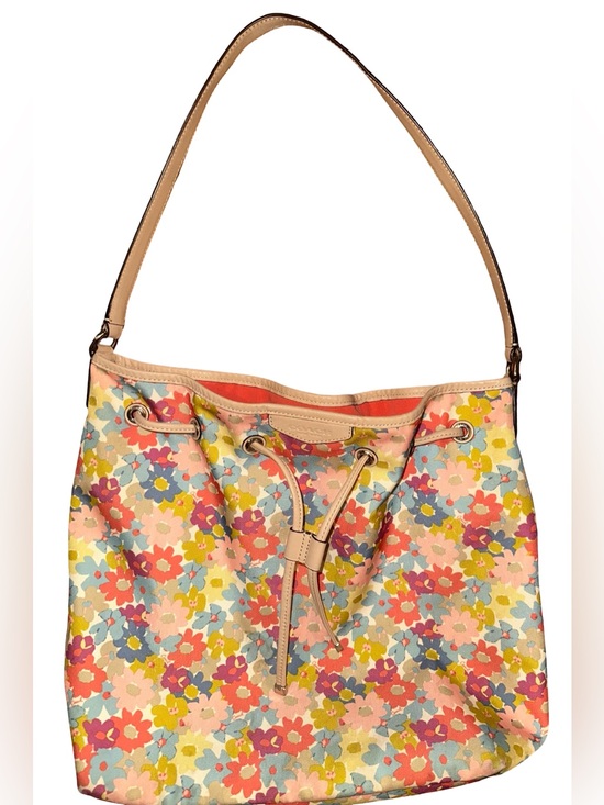 Coach Handbags - Vintage Coach Peyton Floral Print Coated Canvas & Leather Large Multicolor Bag